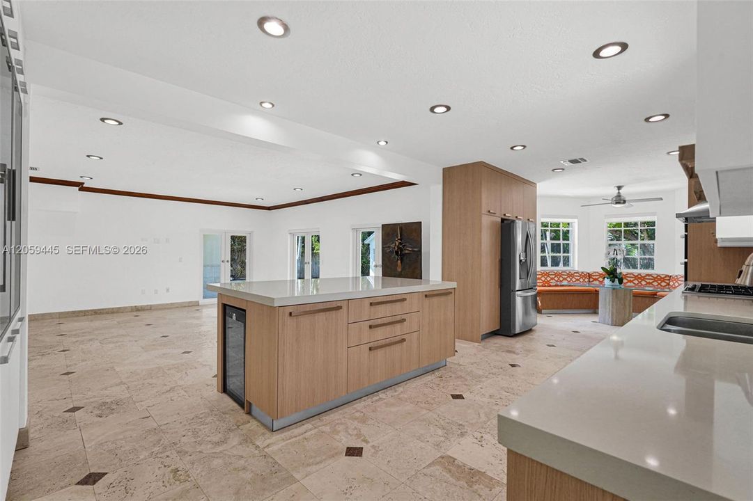 Chefs Dream Custom Kitchen | SS Appliances, Gas Cooktop, Breakfast Nook, Wine Cooler