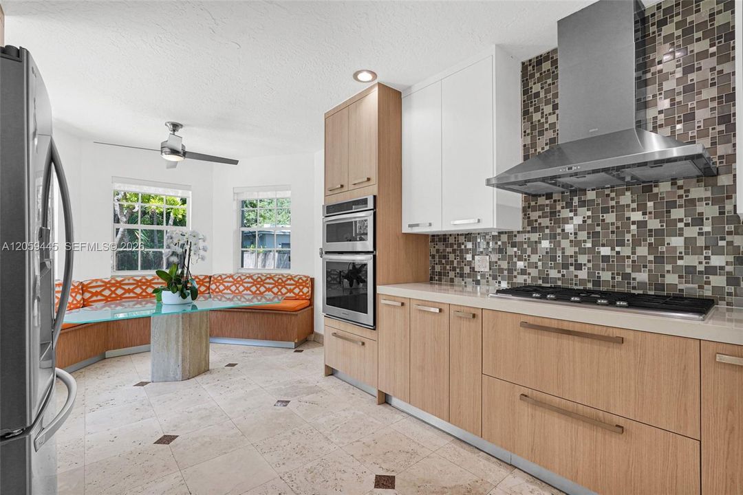 Chefs Dream Custom Kitchen | SS Appliances, Gas Cooktop, Breakfast Nook, Wine Cooler