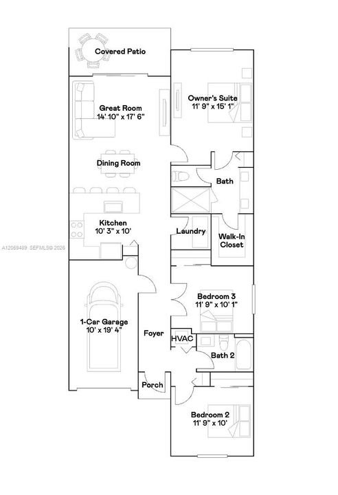 В аренду: $3,400 (3 спален, 2 ванн, 1308 Квадратных фут)