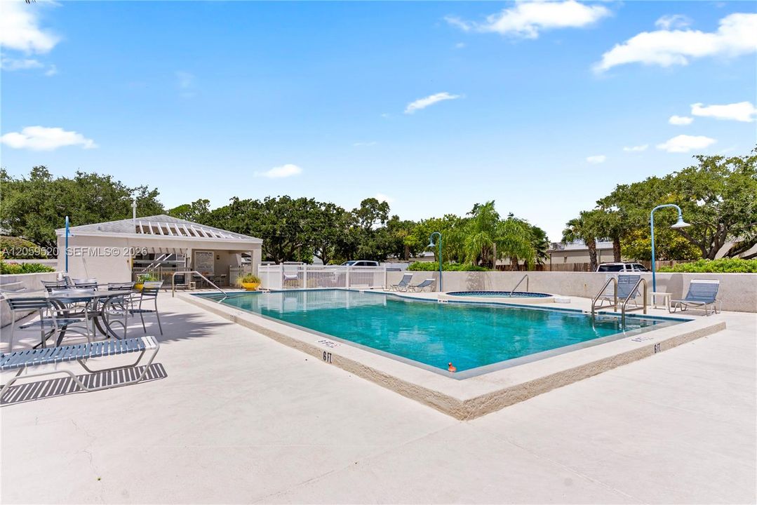 Community pool and jacuzzi