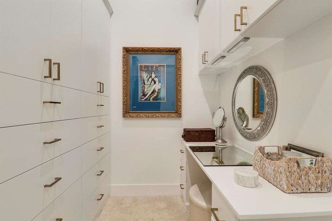 Custom Closet with Dressing Room Vanity