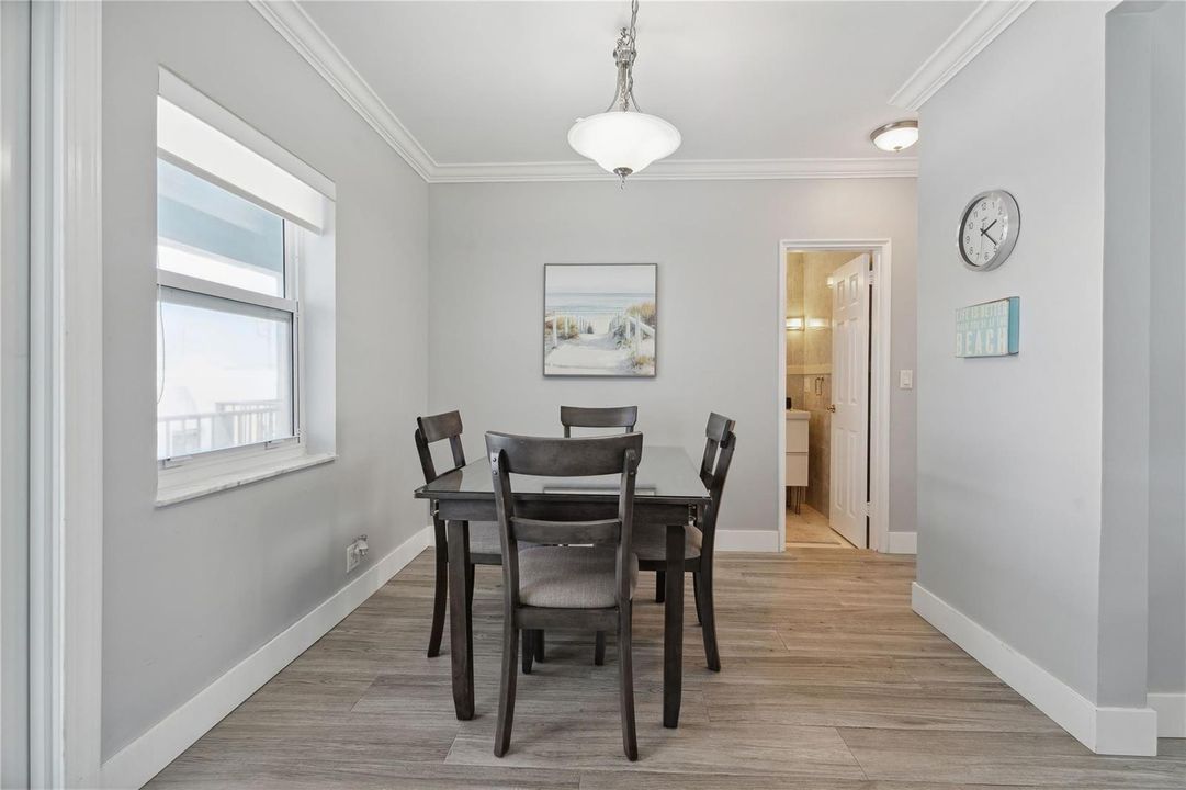 Separate dining area
