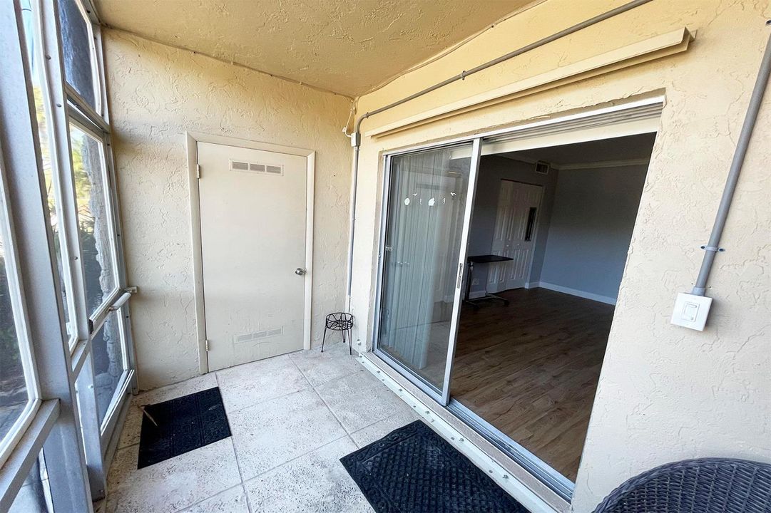 Patio to storage closet