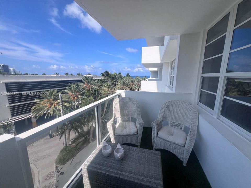 Nice breeze from the ocean 537 private balcony for entertainment