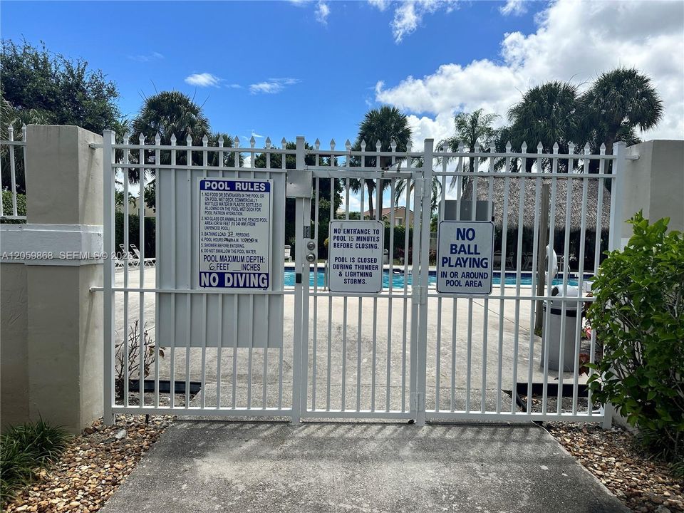 Entrance to pool and cabana