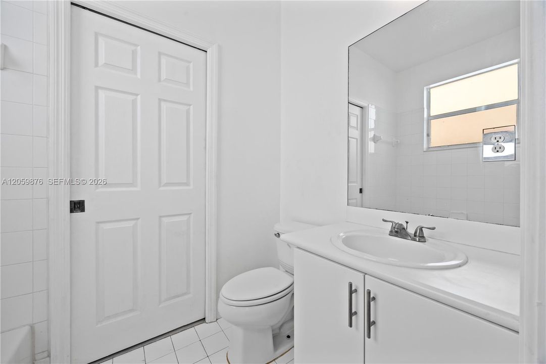 Jack and Jill bathroom to be shared by second and third bedroom.