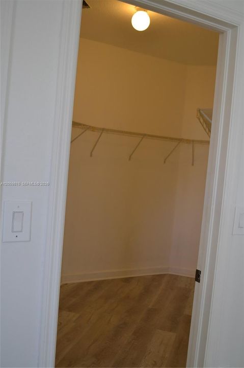 Master bedroom walk in closet.