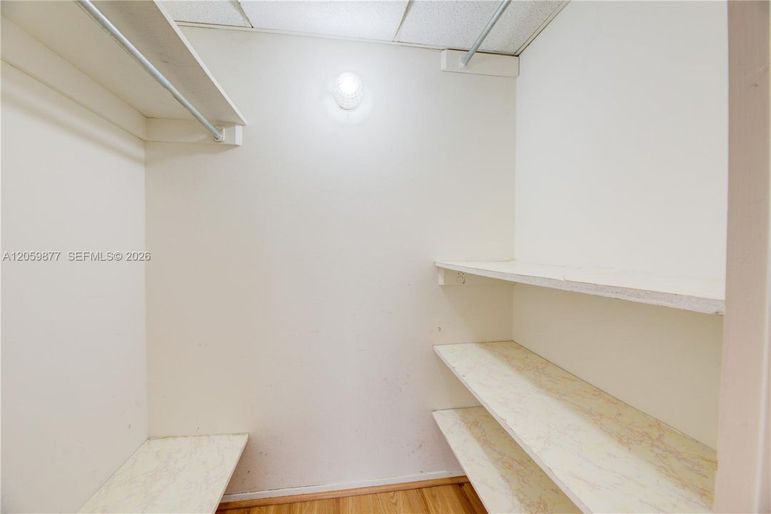 walk-in closet in bedroom for you to utilize
