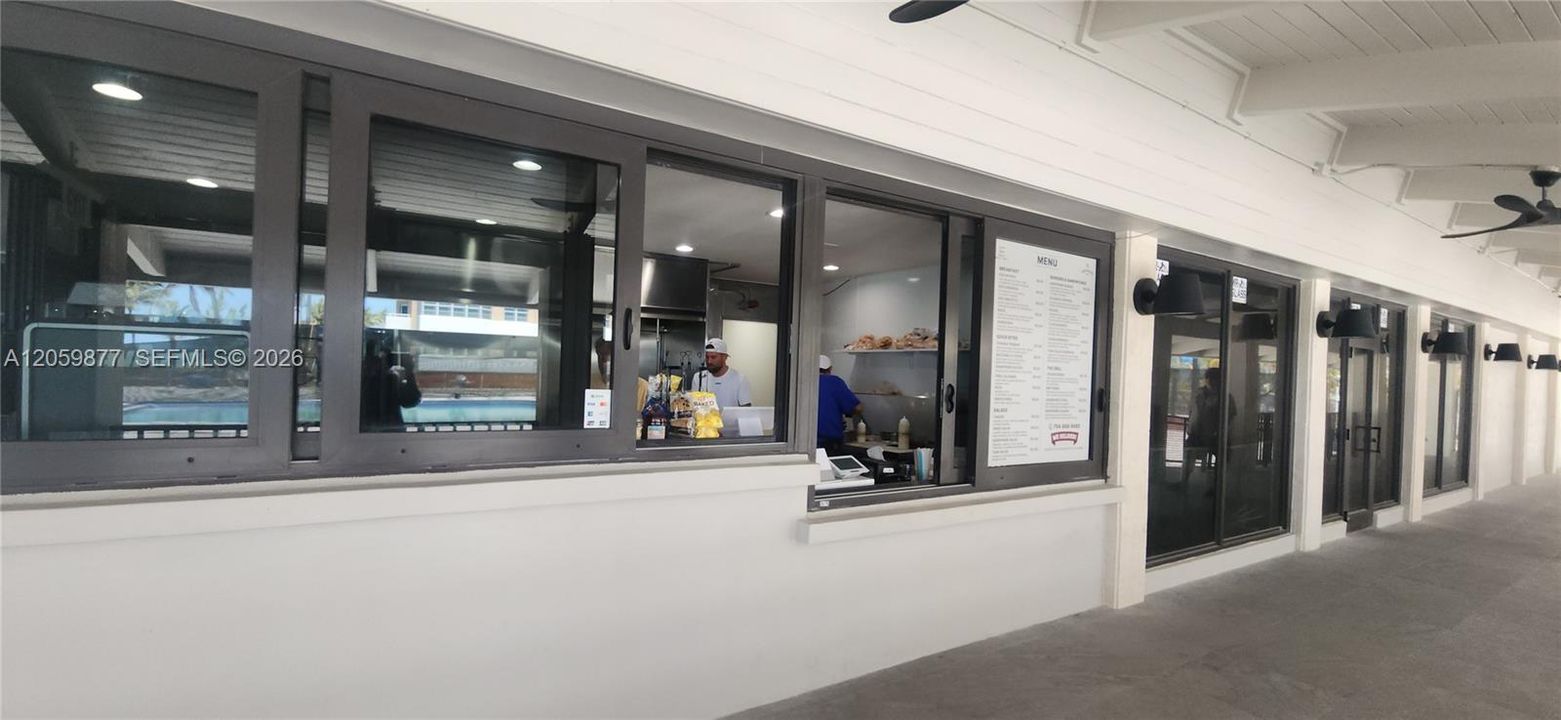 beautiful SNACK BAR at oceanside pool with delicious food