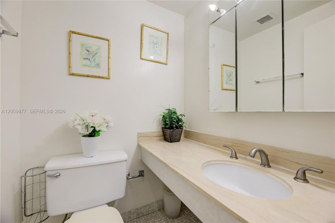 guest bathroom which can be made into a full bathroom
