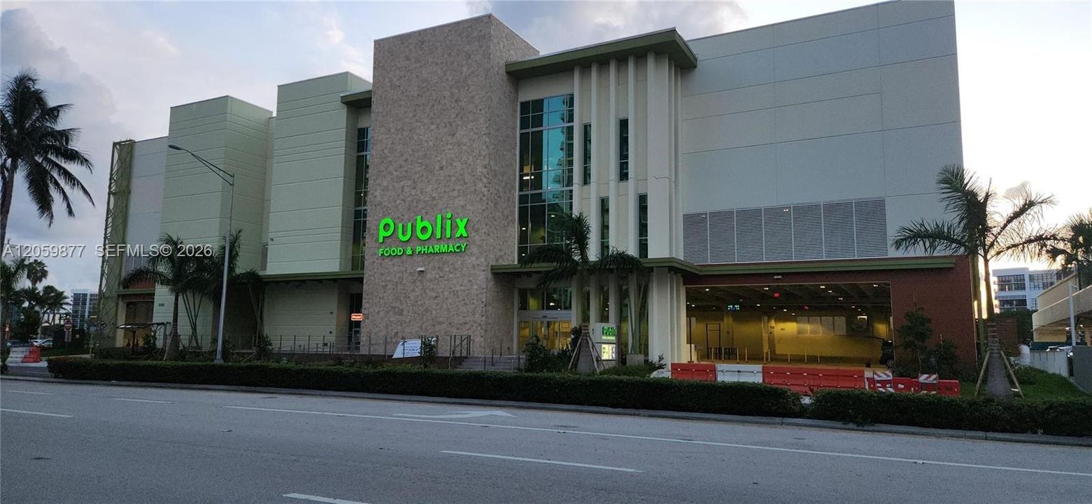 down the street is a beautiful Publix food and pharmacy with doc