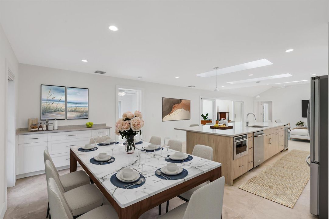 Dining Room/Kitchen Virtually Staged