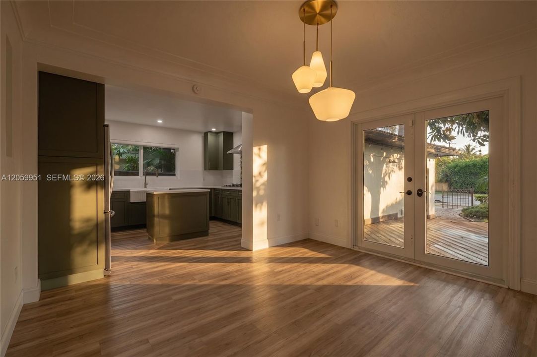 dining area and kitchen