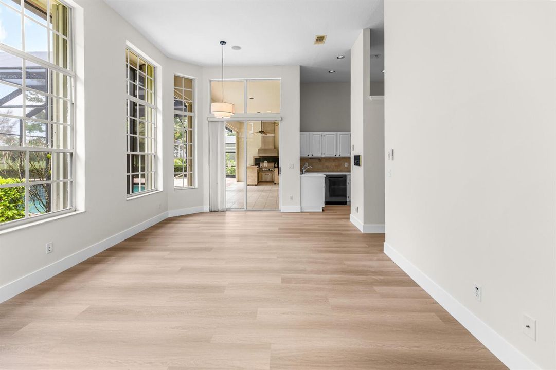 Living room off kitchen