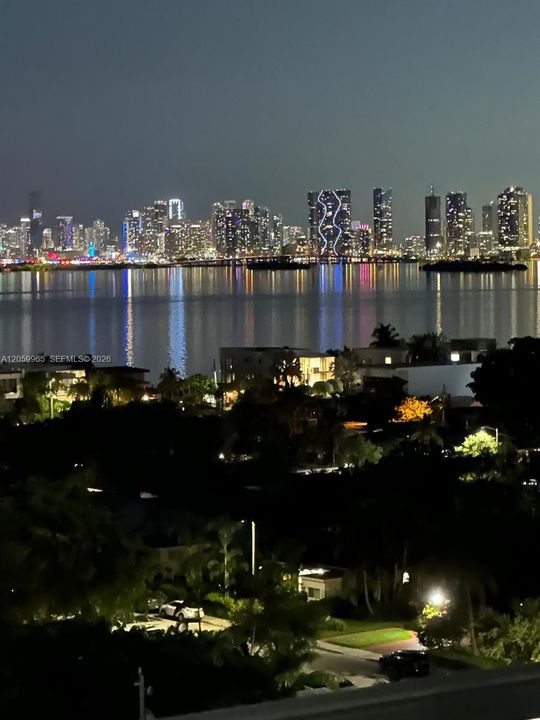 Miami Skyline Night
