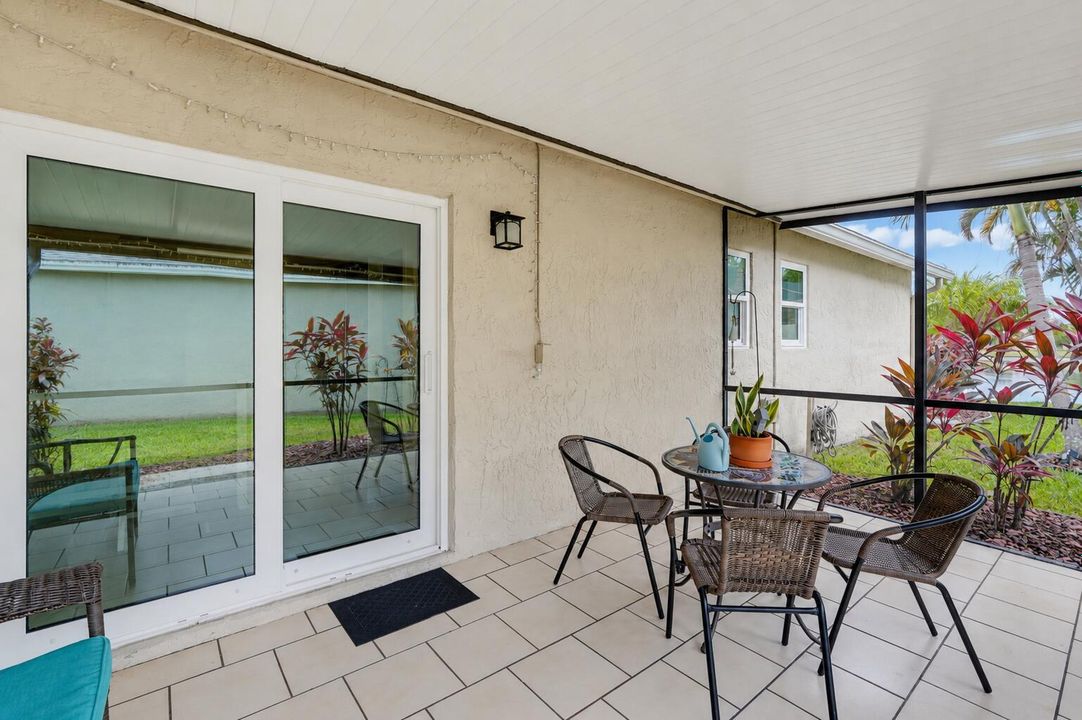 Covered and screened porch