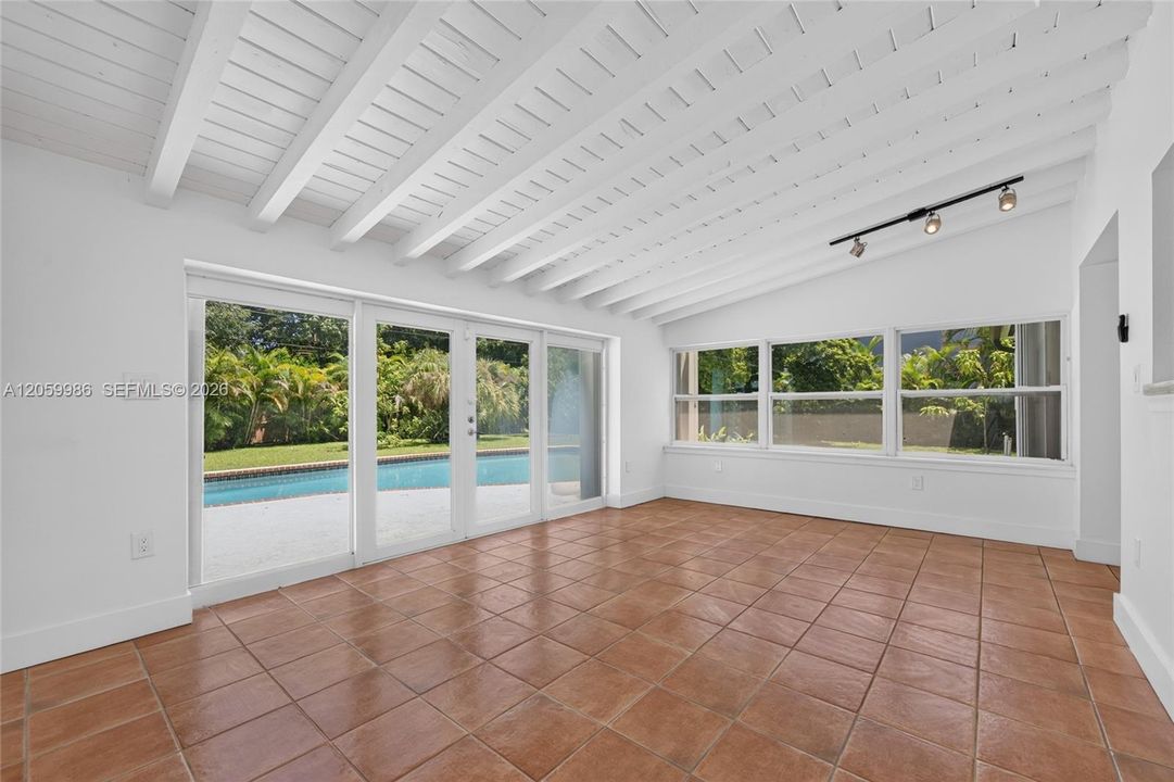 Living space with pool views!
