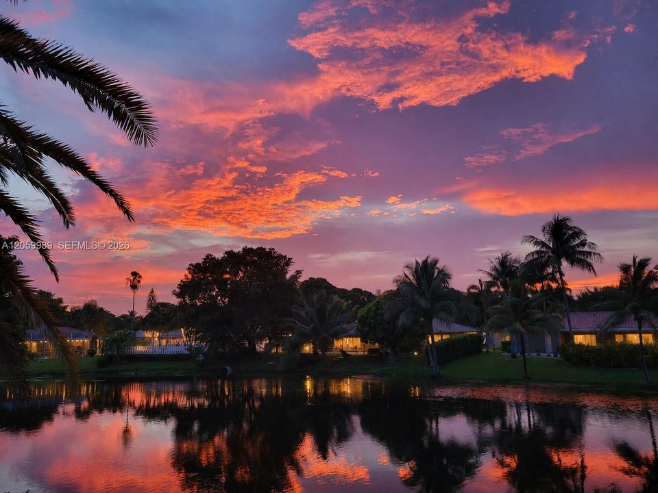 Evening view from the backyard over looking wide canal. (Full set of professional photos to come)