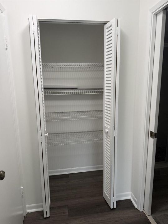 Master bedroom lining closet