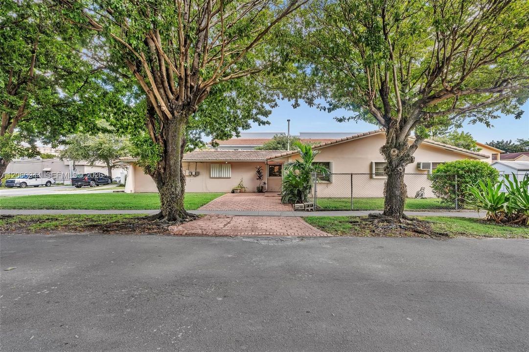 This side view shows the privacy between the units with its own entryway.