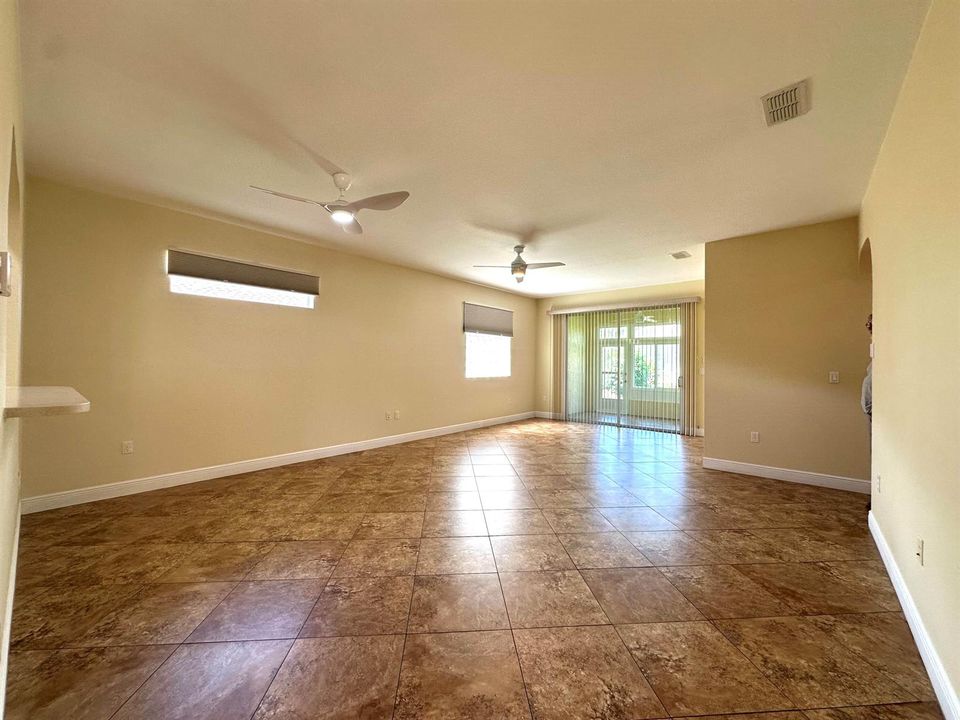 Open concept living/dining area