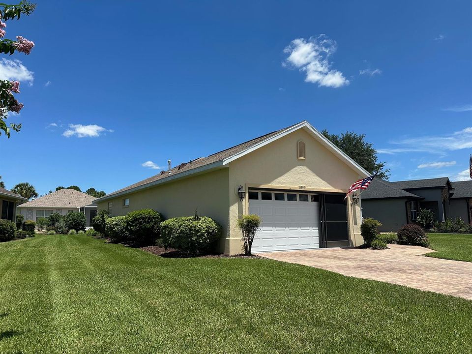 Side view of the home