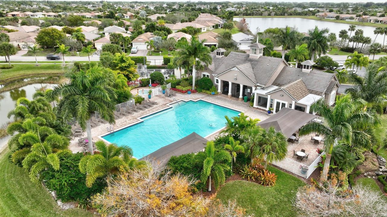 Heritage Oaks Community Pool aerial