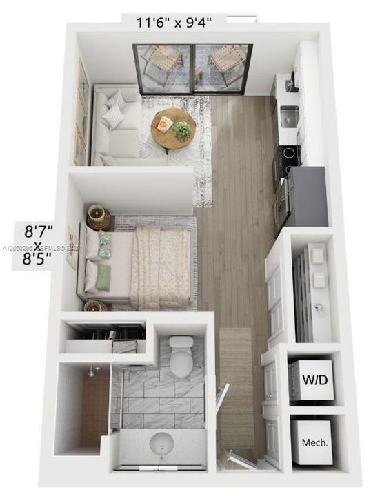 For Rent: $2,290 (0 beds, 1 baths, 567 Square Feet)