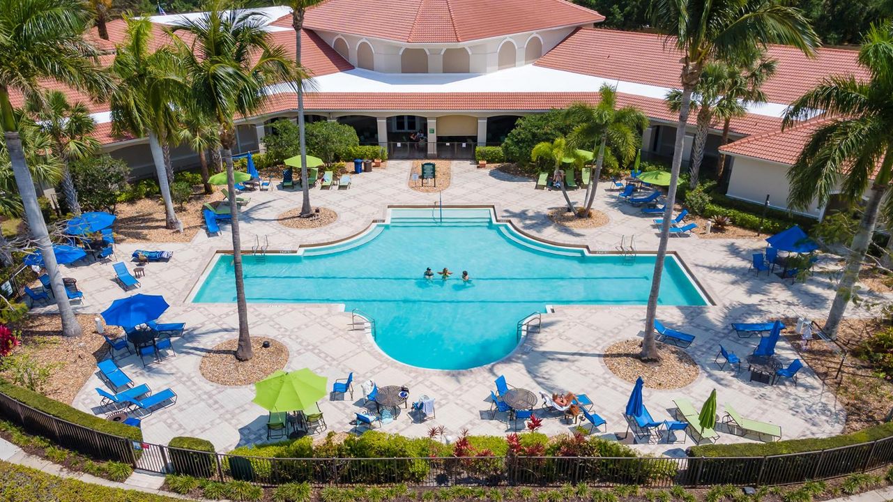 Island Club Pool Aerial 2