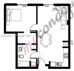 На продажу: $349,000 (1 спален, 1 ванн, 615 Квадратных фут)