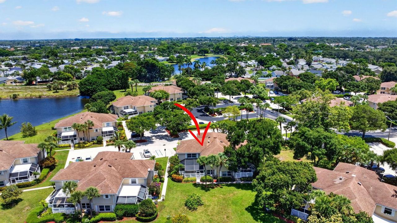 Aerial View with Property Highlight