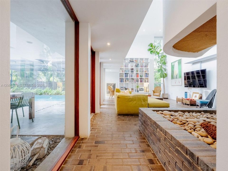 Living Room overlooking the pool area