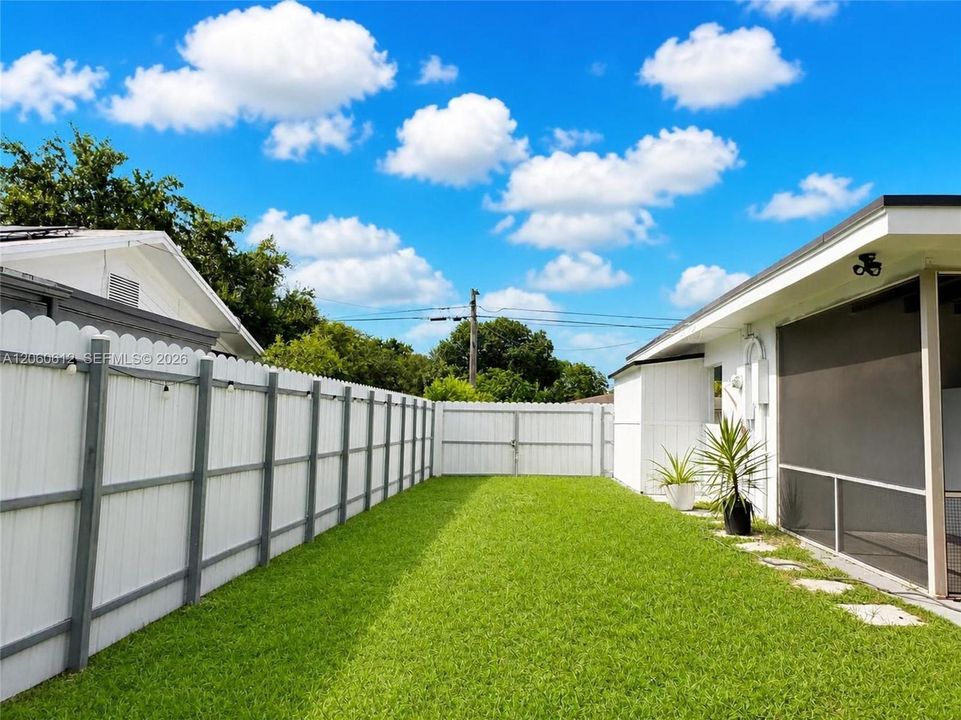 side of the property