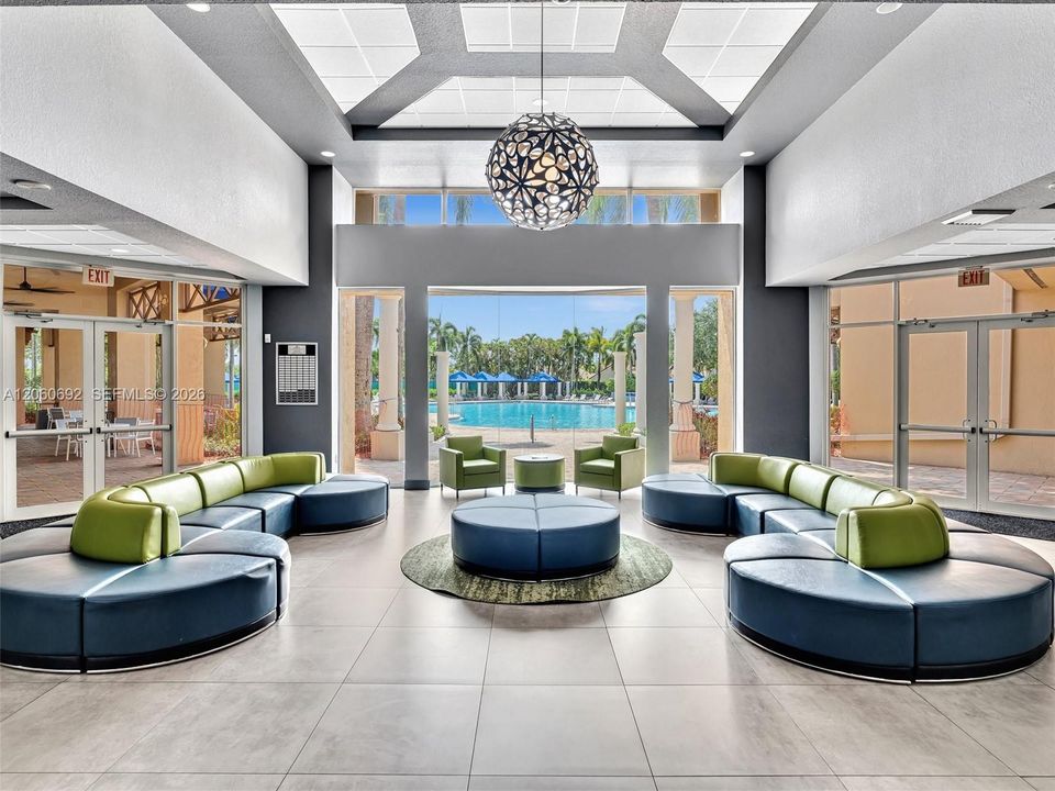Clubhouse lobby