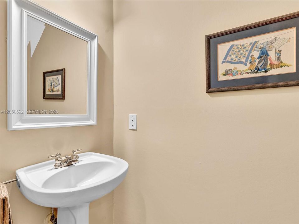 1/2 bathroom downstairs