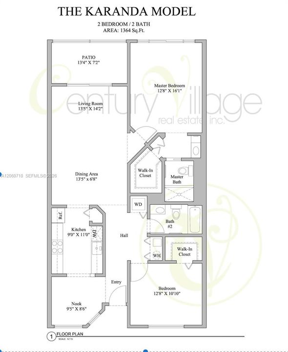 En Venta: $175,000 (2 camas, 2 baños, 1364 Pies cuadrados)