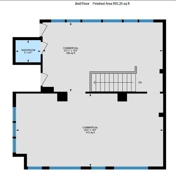 2 SECOND FLOOR 855.26 SF