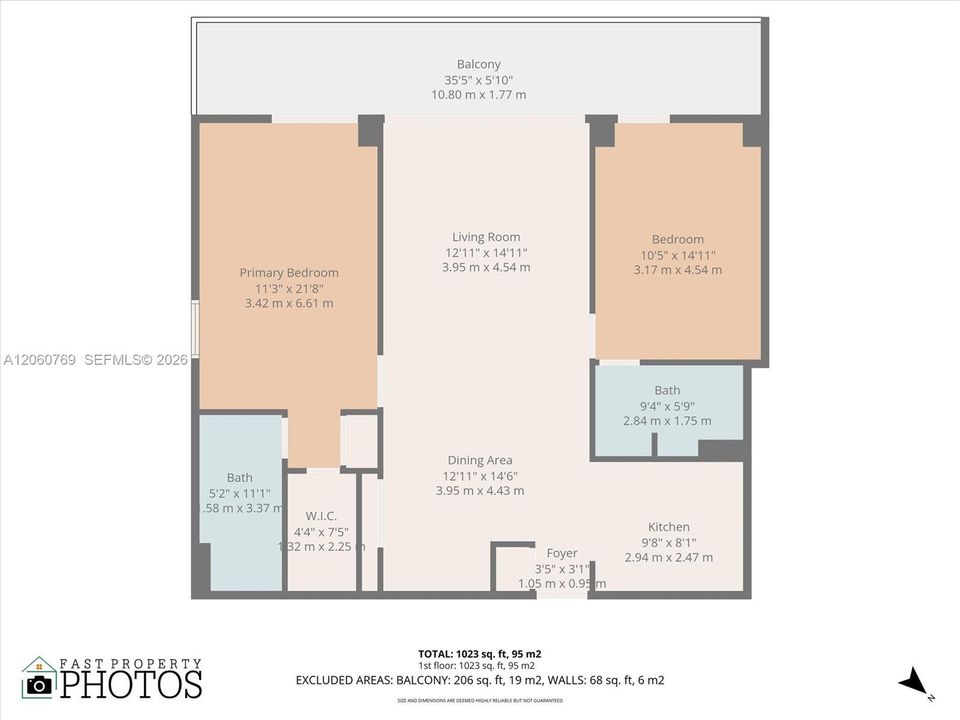 For Rent: $3,700 (2 beds, 2 baths, 1022 Square Feet)