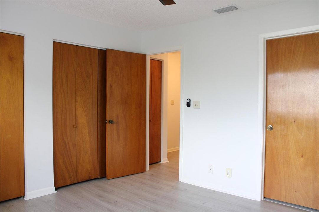 Back bedroom with spacious closets.