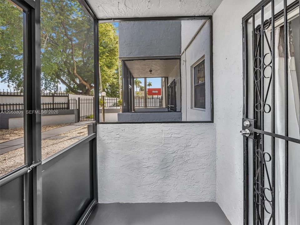 Patio door leading to pool area