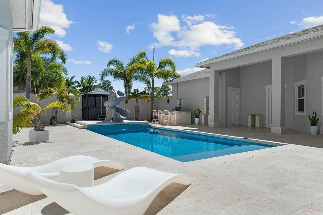 Pool and slide
