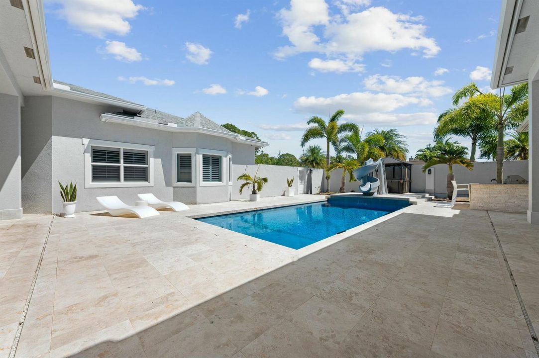 Pool and slide