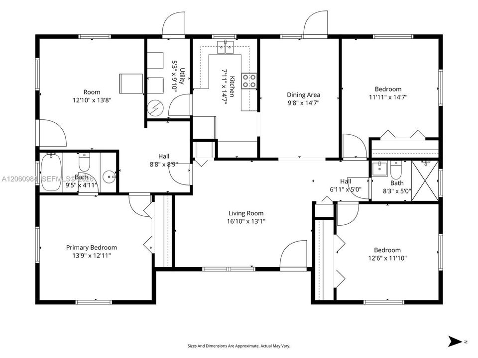 На продажу: $599,000 (3 спален, 2 ванн, 1658 Квадратных фут)