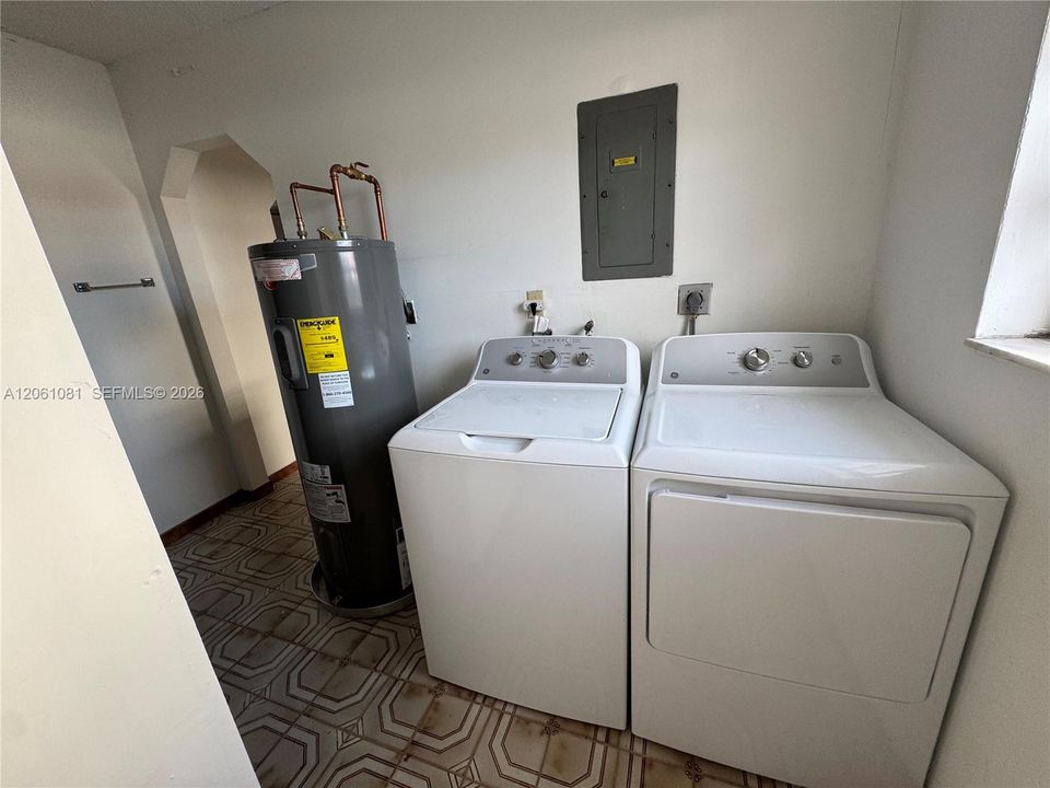 Brand new washer, dryer and water heater.
