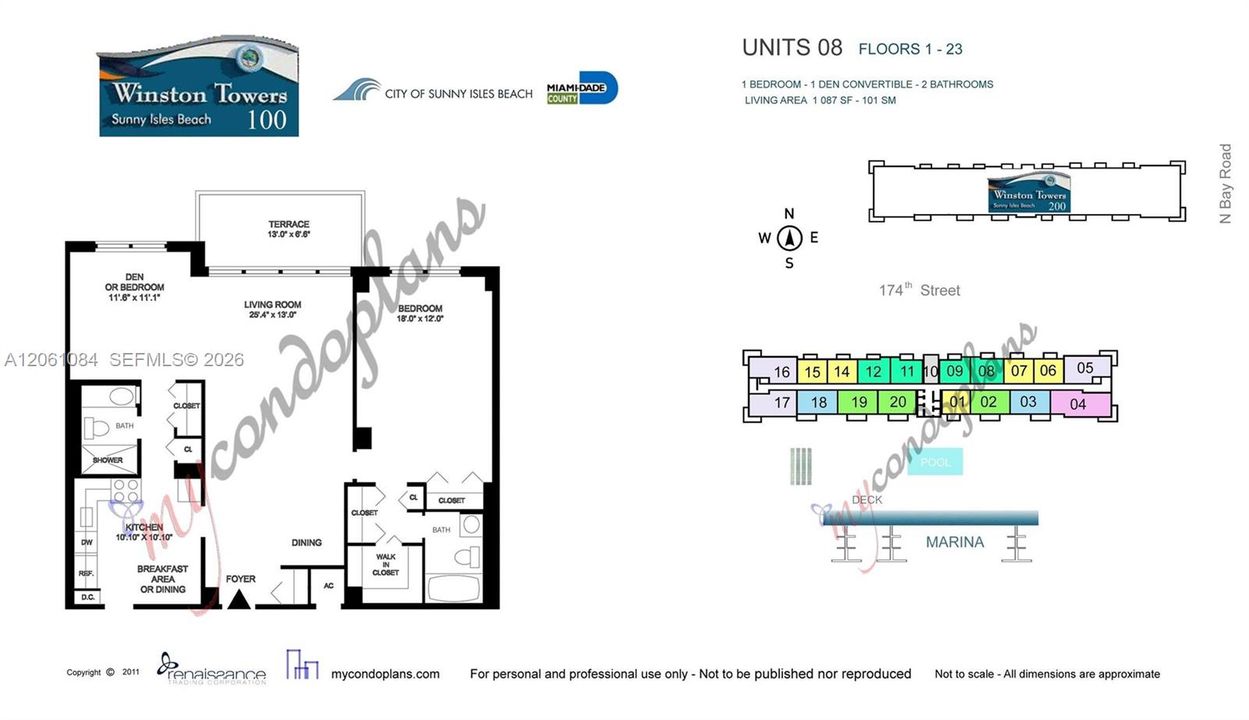 На продажу: $450,000 (2 спален, 2 ванн, 1087 Квадратных фут)