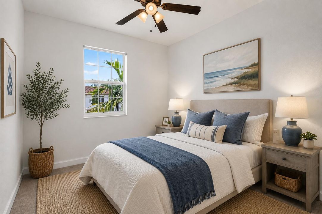 Virtually Staged Guest Bedroom 1