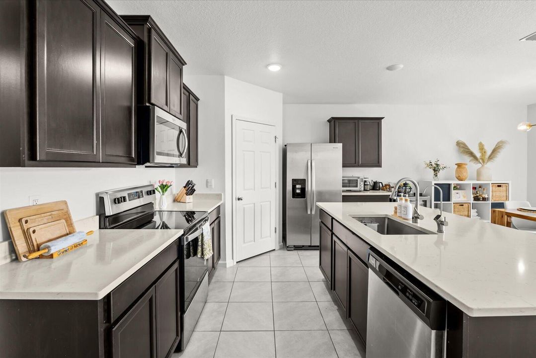 Kitchen with walk in pantry