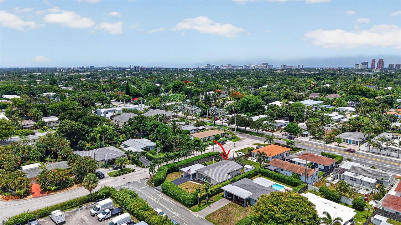 Looking North East