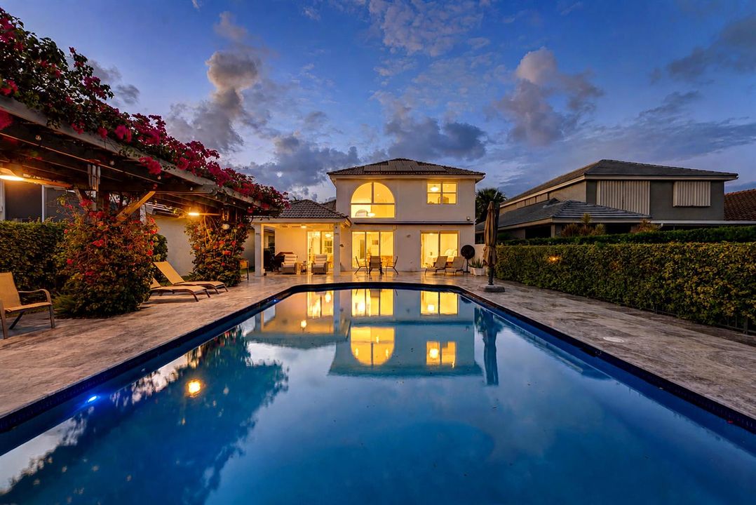 Twilight Pool Reflection