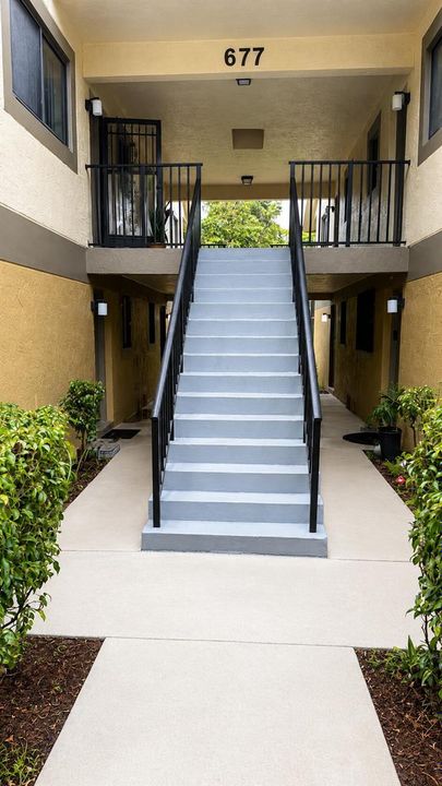 staircase to front door